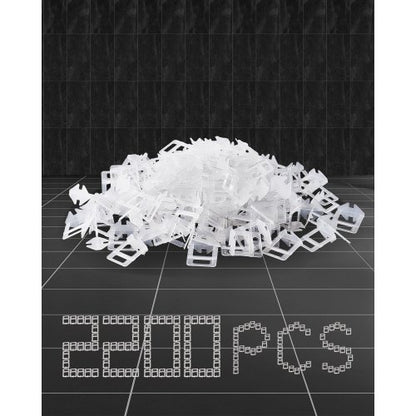 VEVOR Tile Leveling System Clips, 2200-Piece DIY Tile Leveler Spacers, 1/16"(1.5 mm) Tile Leveler Clips, Tile Leveling System Tile Installation Tools for Professional Ceramic Tile, Stone Installation - CZDP2000GDP1J0W9XV0 - view 2