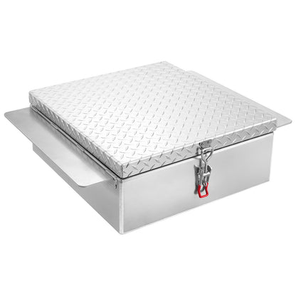 VEVOR Truck Bed Tool Box, Heavy Duty Aluminum Tool Box with Diamond Plate, Storage Toolbox Chest Organizer Supports up to 220 lbs, Ideal for Pickup, Truck Bed, RV, Trailer, 30.3 x 24 x 9 in, Silver - CZGJX22INCHYB90W5001V0 - view 1