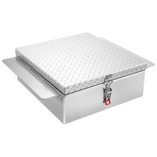 VEVOR Truck Bed Tool Box, Heavy Duty Aluminum Tool Box with Diamond Plate, Storage Toolbox Chest Organizer Supports up to 220 lbs, Ideal for Pickup, Truck Bed, RV, Trailer, 30.3 x 24 x 9 in, Silver - CZGJX22INCHYB90W5001V0 - view 2
