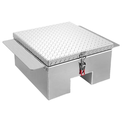 VEVOR Truck Bed Tool Box, Heavy Duty Aluminum Tool Box with Diamond Plate, Storage Toolbox Chest Organizer Supports up to 220 lbs, Ideal for Pickup, Truck Bed, RV, Trailer, 30.3 x 24 x 12.2 in, Silver - CZGJX24INCHYPX1GN001V0 - view 1