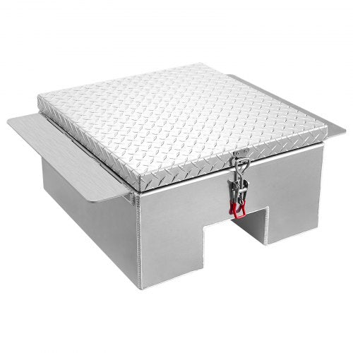 VEVOR Truck Bed Tool Box, Heavy Duty Aluminum Tool Box with Diamond Plate, Storage Toolbox Chest Organizer Supports up to 220 lbs, Ideal for Pickup, Truck Bed, RV, Trailer, 30.3 x 24 x 12.2 in, Silver - CZGJX24INCHYPX1GN001V0 - view 2