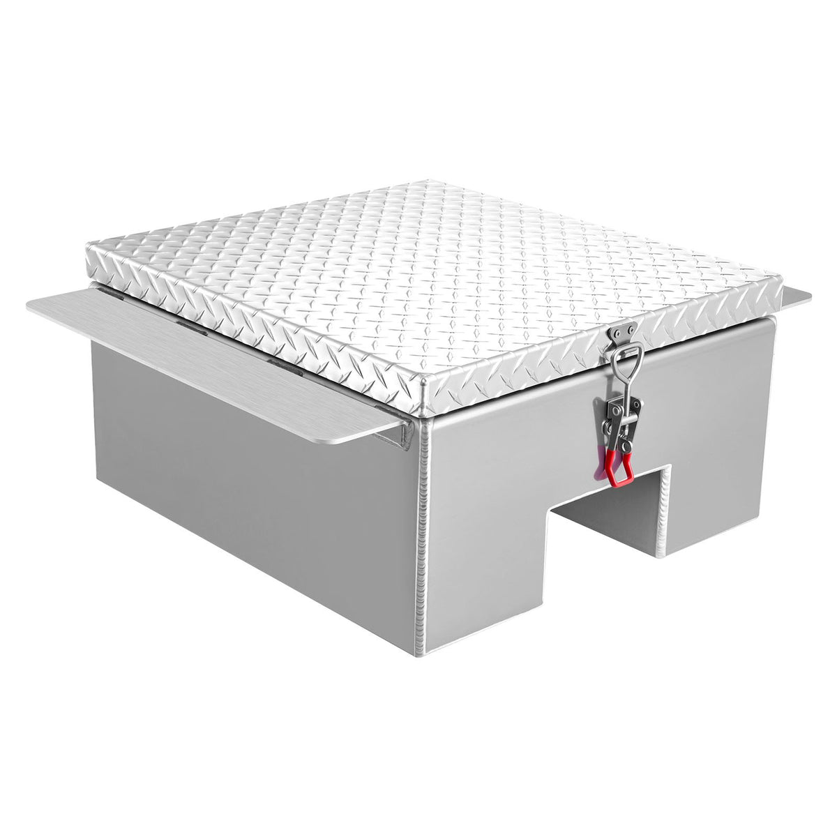 VEVOR Truck Bed Tool Box, Heavy Duty Aluminum Tool Box with Diamond Plate, Storage Toolbox Chest Organizer Supports up to 220 lbs, Ideal for Pickup, Truck Bed, RV, Trailer, 30.3 x 24 x 12.2 in, Silver - CZGJX24INCHYPX1GN001V0 - view 10