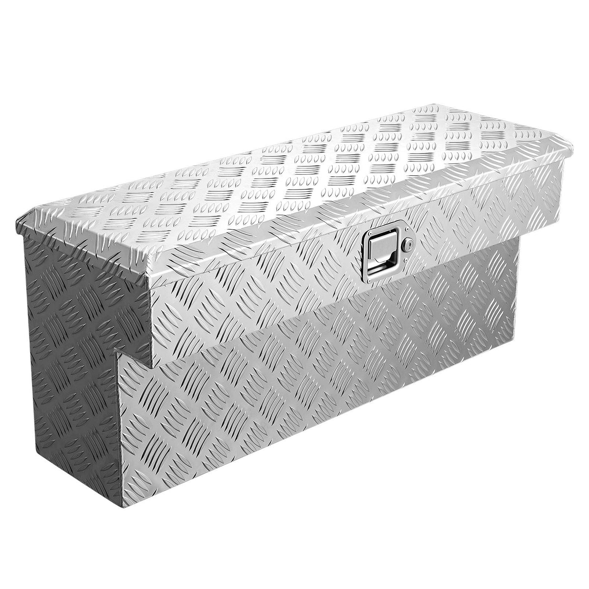 VEVOR Truck Bed Tool Box, Heavy Duty Aluminum Tool Box with Tread Patterns, Storage Toolbox Chest Organizer with Lock and Key, Ideal for Pickup, Truck Bed, RV, Trailer, 34 x 12 x 15.4 in, Silver - CZGJX33INCHY6ZBO7001V0 - view 10