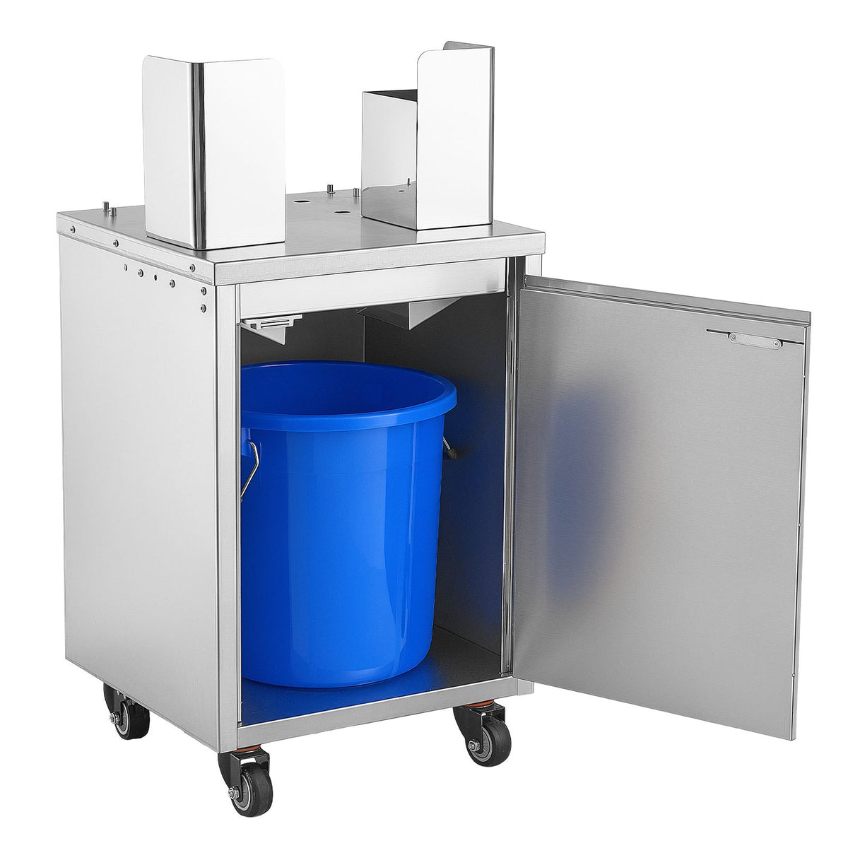 VEVOR Movable Base Cabinet for Orange Juicer, Thickened Stainless Steel Cabinet, 4 Swivel Casters, Compatible with VEVOR NS2000E-4\NS2000E-4P Fully Automatic Feed Orange Juicer, Easy Installation - CZJKYDDXQZDJF08TS001V0 - view 1