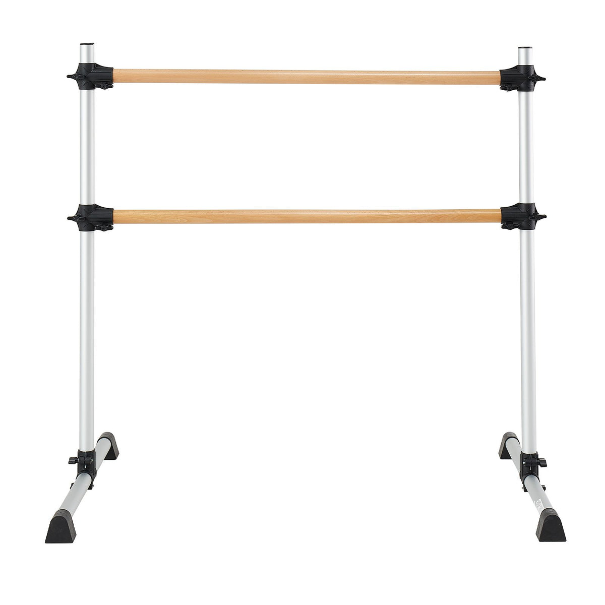 VEVOR Ballet Barre, 4 Ft Double Beechwood Barre Bar for Home, Freestanding Portable Ballet Stretching Dance Bars, Height Adjustable Anti-Wobble Fitness Gym Equipment, for Pilates Balance Workout - CZLDBLWG2GHGOCS85001V0 - view 10