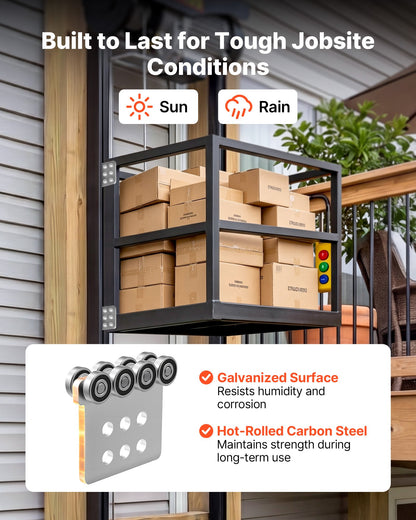 VEVOR 8 Wheel Trolley Assembly Rollers, 4 Pcs 3000 lbs Load, Dual Bearing Trolley Assembly for 1-5/8" Wide and All 1-5/8" or Taller Strut Channel, Heavy Duty Sliding Track System for Warehouse Garage - CZLXCZBX4JZ3TUKE6001V0 - view 7