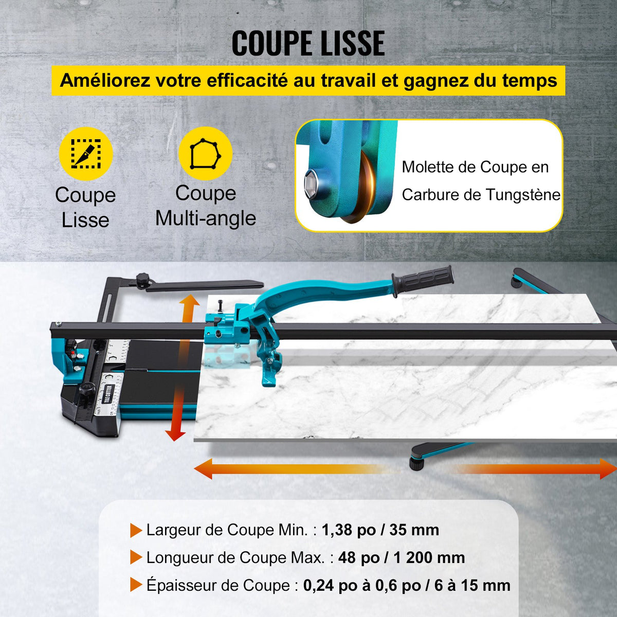 VEVOR Tile Cutters - Select Your Configuration - CZQGJ1200MMSDDGDZV0 - view 3