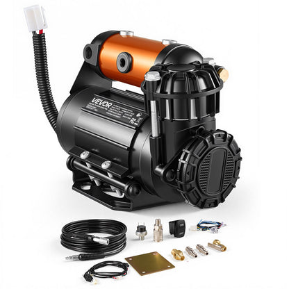 VEVOR 12V Air Compressor 0.5HP 2.72 SCFM Portable Tire Inflator Max 210PSI, Heavy Duty Offroad Air Pump with Differential Lock Harness, Adapters & 19FT Air Hose for Pickup Truck SUV Off-Road Vehicles - CZSDGCQTJ30857VII001V9 - view 1