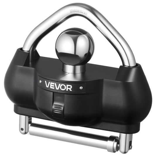 VEVOR Trailer Hitch Lock, Fits for 1-7/8 in, 2 in, 2-5/16 in Couplers, Heavy-Duty Anti-Theft Trailer Ball Lock with 3 Keys, Prying-Resistant