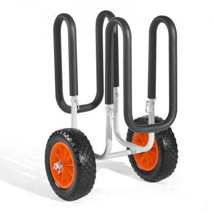 VEVOR Kayak Cart, 150 lbs Load Capacity, Stand Up Paddle Board Trolley with 10-inch Solid Rubber Tires & Kickstands, Paddle Board Carrier with Ratchet Strap for Paddleboard & Surfboard Transport - CZSPHTTC10INP1Q50001V0 - view 2