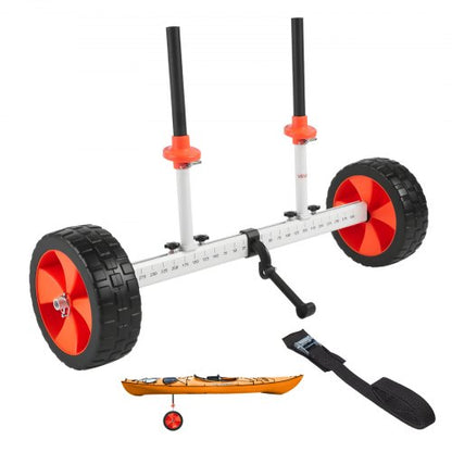 VEVOR Kayak Cart, 230 lbs Load Capacity, Canoe Cart Dolly with 10-inch Solid PU Tires & Kickstand, Assembles & Disassembles Within Seconds, Paddle Board Trolley for Kayaks, Canoes, Paddleboards - CZSPHTTC10INTL5QS001V0 - view 2