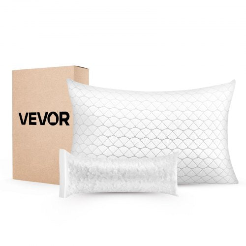 VEVOR Bed Pillow for Sleeping, King Size Luxury Quality Hotel Pillow with Memory Foam Fill, Supportive & Adjustable, Includes Natural Firber Pillowcase, Bedding for Back, Stomach and Side Sleepers - CZTJYMJZKING2GSDM001V0 - view 2