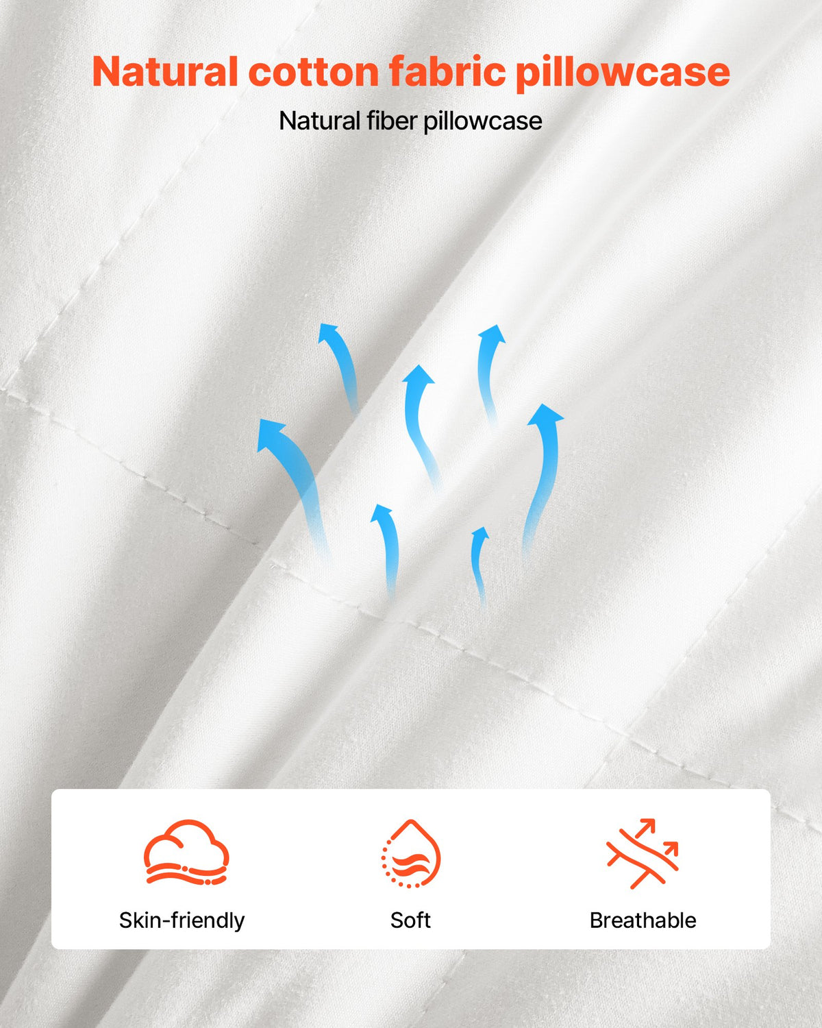 VEVOR Bed Pillows for Sleeping, Set of 2, King Size Luxury Quality Hotel Pillows with Original Down Alternative Filling, Supportive and Fluffy, Bedding for Back, Stomach and Side Sleepers, White - CZTYRKING2PCJ6MPX001V0 - view 6