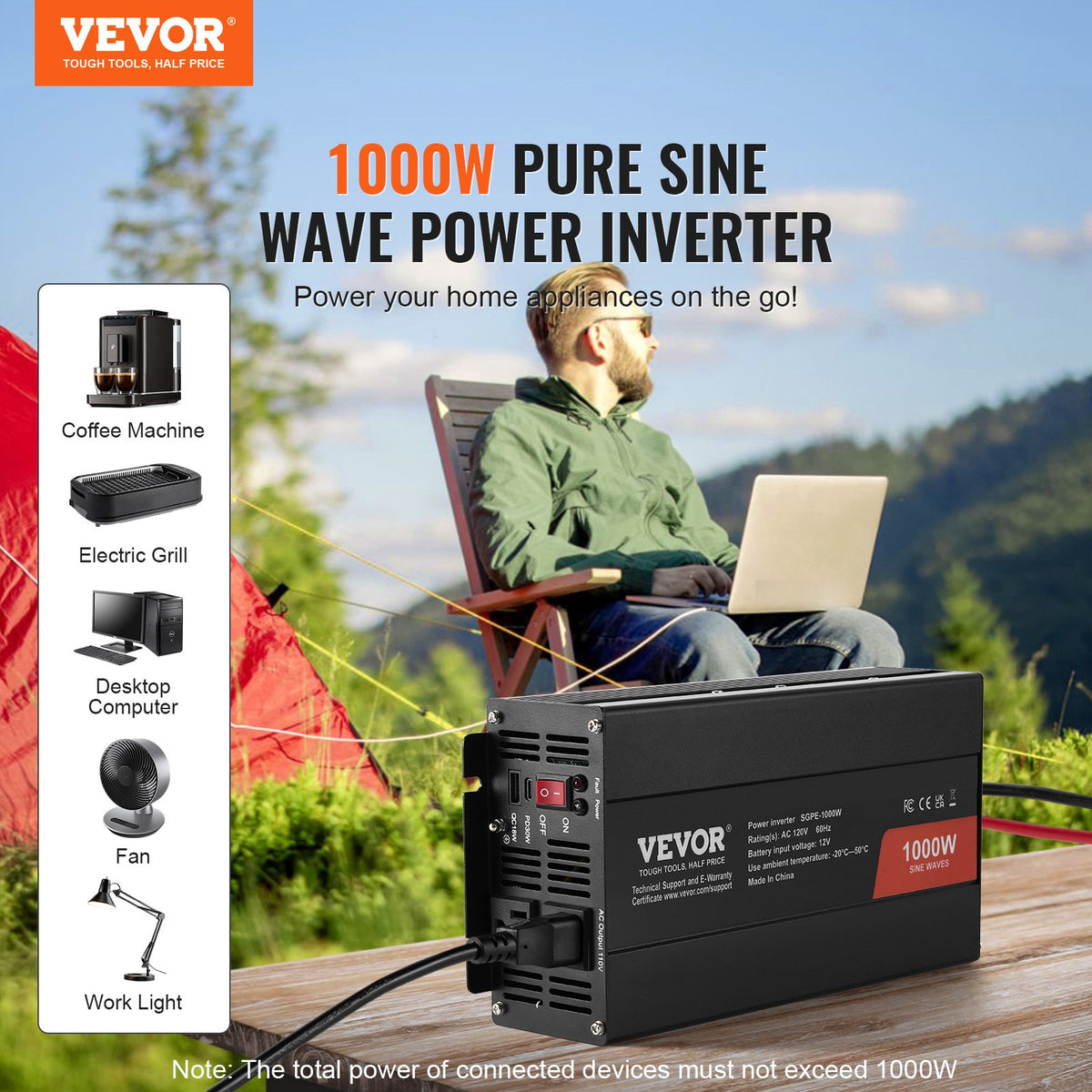 VEVOR Power Inverters - Select Your Configuration - CZXNBQ1000WCYX1HDV1 - view 2