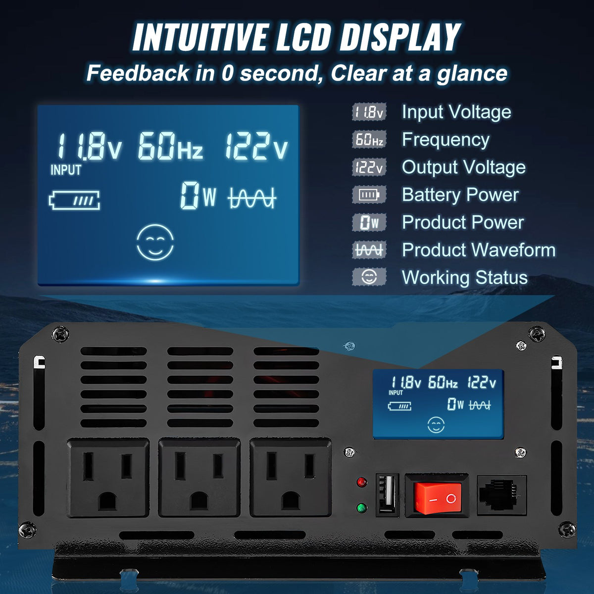VEVOR Power Inverters - Select Your Configuration - CZXNBQDMKWKDDF3BRV9 - view 3