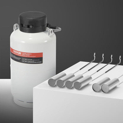 VEVOR Liquid Nitrogen Tank, 3 L Aluminum Alloy Liquid Nitrogen Container, LN2 Tank Dewar with 6 Canisters and Carry Bag with Straps, Cryogenic Tank for Beauty Industry, Semen Preservation, Scientific - CZXYDG3L0000R0BDWV0 - view 9