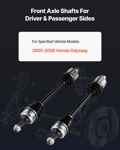 VEVOR CV Axle Shaft Assembly, 2 Pieces Front Left & Right (Driver and Passenger Side), Automotive Replacement CV Joint Axles Pair Compatible with 2005-2006 Honda Odyssey, Alloy Steel & Carbon Steel - CZZCTZZH2GSM15453001V0 - view 3