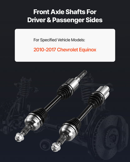 VEVOR CV Axle Shaft Assembly, 2 Pieces Front Left & Right (Driver and Passenger Side), Automotive Replacement Joint Axles Pair Compatible with 2010-2017 Chevrolet Equinox, Alloy Steel & Carbon Steel - CZZCTZZH2GSM87ONR001V0 - view 3
