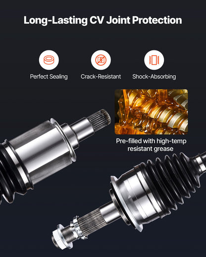 VEVOR CV Axle Shaft Assembly, 2 Pieces Front Left & Right (Driver and Passenger Side), Automotive Replacement CV Joint Axles Pair Compatible with 1996-2002 Toyota 4Runner, Alloy Steel & Carbon Steel - CZZCTZZH2GSMGKMLO001V0 - view 5