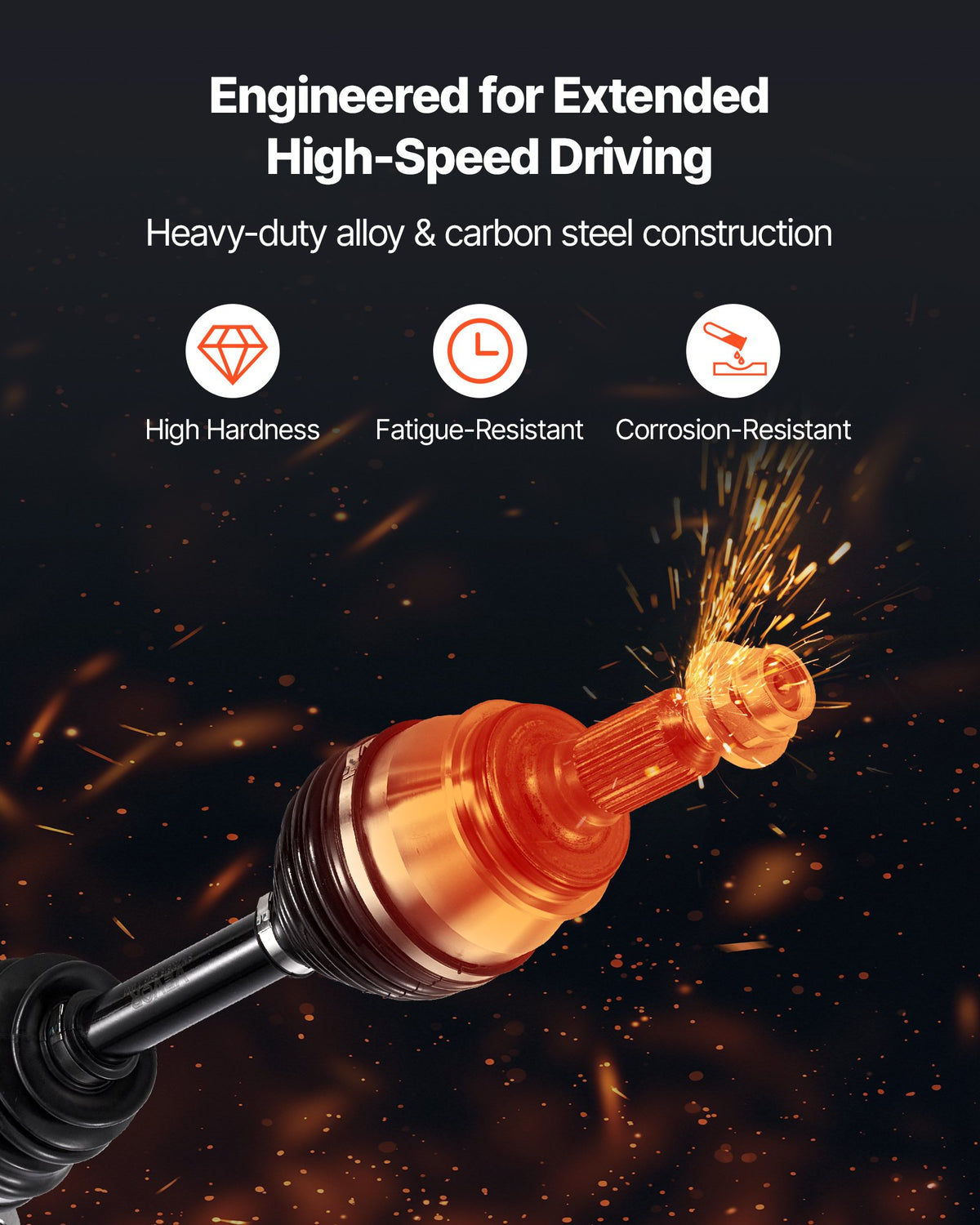 VEVOR CV Axle Shaft Assembly, 2 Pieces Front Left & Right (Driver and Passenger Side), Automotive Replacement CV Axles Pair Compatible with 2007-2020 Cadillac Escalade, Alloy Steel & Carbon Steel - CZZCTZZH2GSMKC41P001V0 - view 6