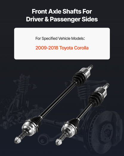 VEVOR CV Axle Shaft Assembly, 2 Pieces Front Left & Right (Driver and Passenger Side), Automotive Replacement CV Joint Axles Pair Compatible with 2009-2018 Toyota Corolla, Alloy Steel & Carbon Steel - CZZCTZZH2GSMME8OK001V0 - view 3