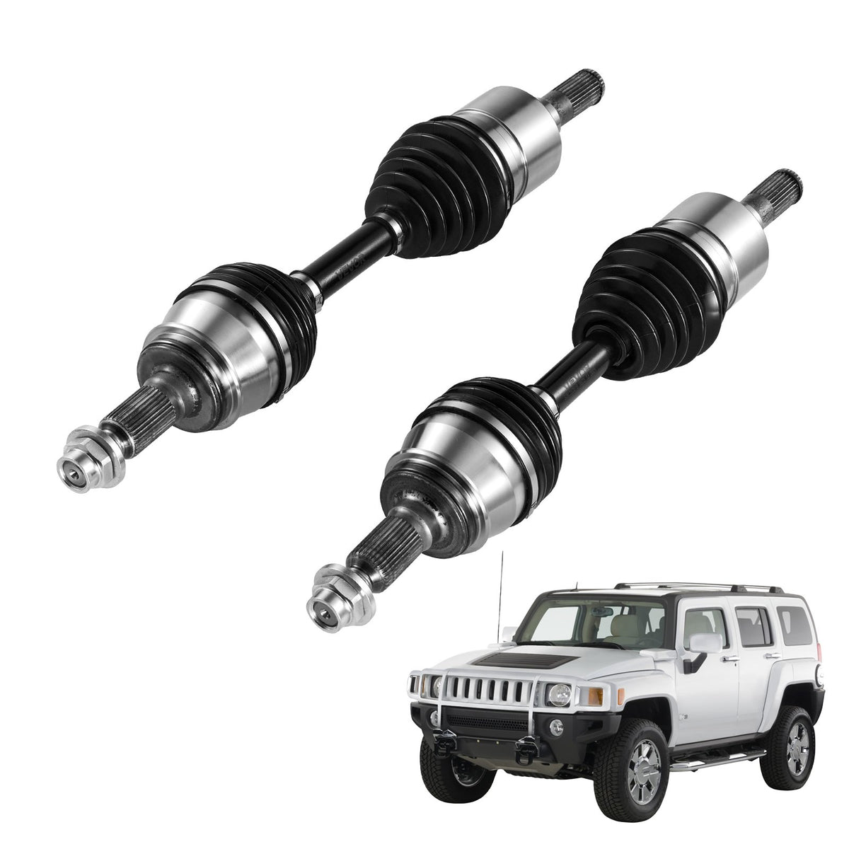 VEVOR CV Axle Shaft Assembly, 2 Pieces Front Left & Right Side (Driver and Passenger Side), Automotive Replacement CV Joint Axles Pair Compatible with 2006-2010 Hummer H3, Alloy Steel & Carbon Steel - CZZCTZZH2GSMSOE4U001V0 - view 1