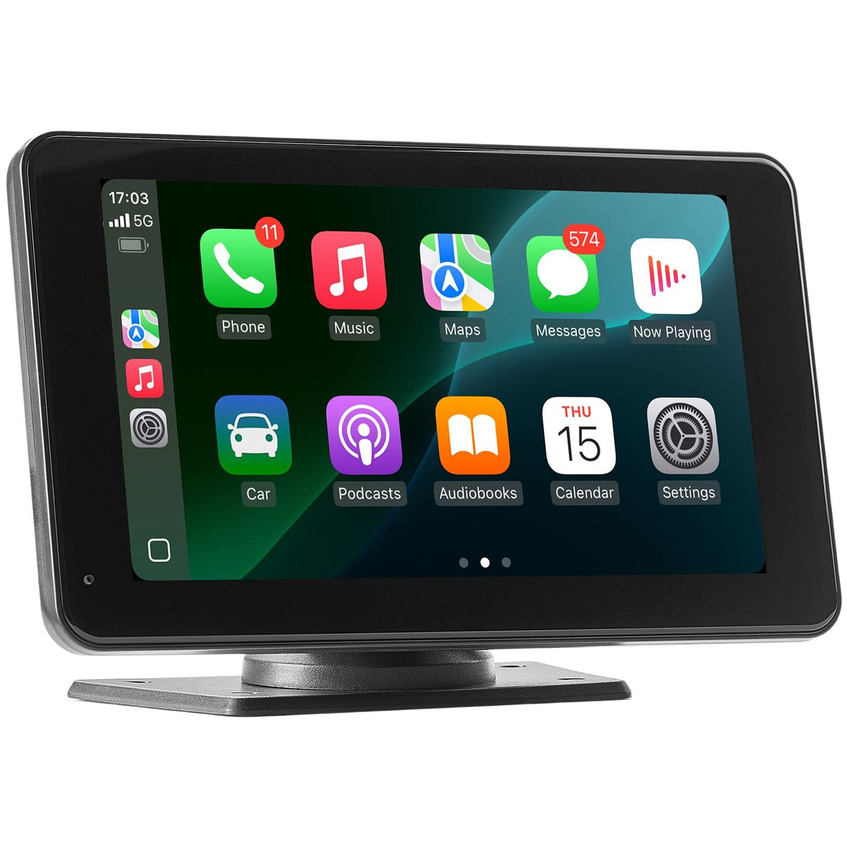 VEVOR Wireless Car Stereo, 7-Inch HD Portable Radio Touch Screen Compatible with Apple CarPlay & Android Auto, CarPlay Screen with Backup Camera, Voice Control, Mirror Link, Bluetooth, GPS Navigation - CZZKP7INCHBDV1Y7K001V9 - view 10