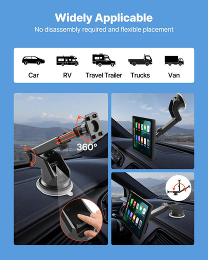VEVOR Wireless Car Stereo, 9-Inch HD Portable Radio Touch Screen Compatible with Apple CarPlay & Android Auto, CarPlay Screen with Backup Camera, Voice Control, Mirror Link, Bluetooth, GPS Navigation - CZZKP9INCHBD3G8EV001V9 - view 8