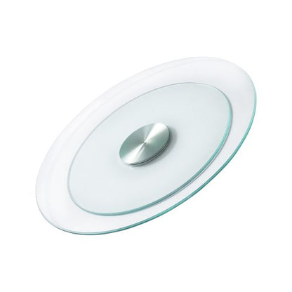 VEVOR 20 in Glass Lazy Susan Turntable, 360° Rotation Round Clear Tabletop Rotating Tray, Tempered Glass Dining Table Centerpiece, Smooth and Silent Spin, for Family Gatherings, Banquets & Weddings - CZZP20YCBLTMRHEZ7V0 - view 2
