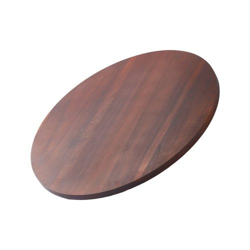 VEVOR 24 in Wood Lazy Susan Turntable, 360° Rotation Round Clear Tabletop Rotating Tray, Acacia Wood Dining Table Centerpiece, Smooth and Silent Spin, for Family Gatherings, Banquets and Weddings - CZZP24YCMZHTGZT37V0 - view 2