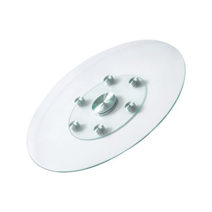 VEVOR 30 in Glass Lazy Susan Turntable, Tempered Glass Dining Table Centerpiece with 6 Rotating Wheels, 360° Smooth and Silent Spin Tabletop Rotating Tray, for Family Gatherings, Banquets & Weddings - CZZP30YCBLTMNYA7MV0 - view 2