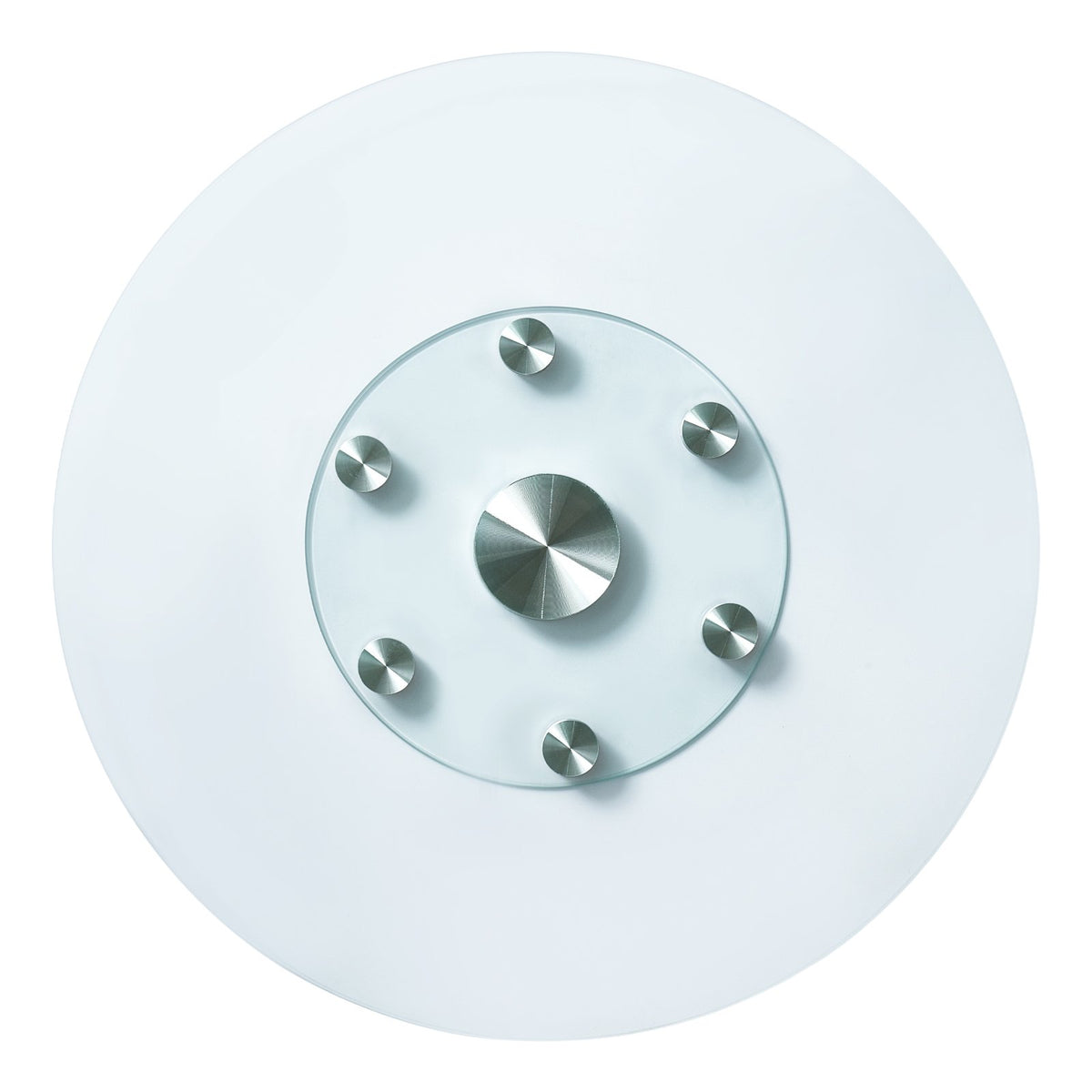 VEVOR 30 in Glass Lazy Susan Turntable, Tempered Glass Dining Table Centerpiece with 6 Rotating Wheels, 360° Smooth and Silent Spin Tabletop Rotating Tray, for Family Gatherings, Banquets & Weddings - CZZP30YCBLTMNYA7MV0 - view 10