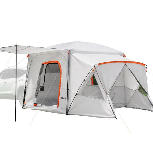 VEVOR SUV Camping Tent for 5-9 Person, 13 x 10 FT 3-Season SUV Tailgate Tent with Ventilated Windows, PU2000mm Waterproof Dual-Use Car Rear Hatch Tents for Outdoor Hiking Travels - CZZPCHK1310F0VE5E001V0 - view 2