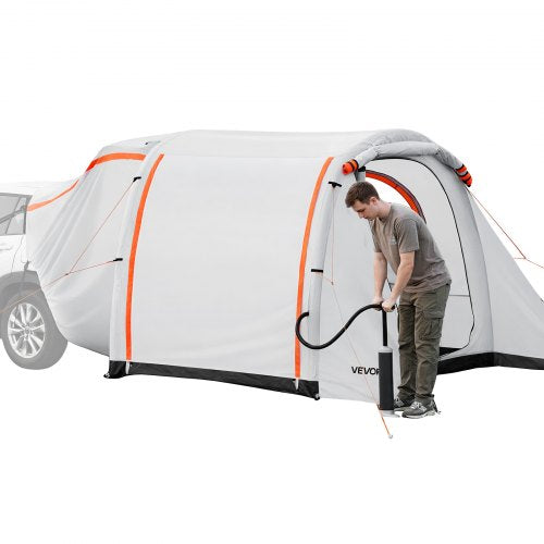 VEVOR Inflatable SUV Tent with Awning, 8 x 6.7 ft 3-Season SUV Tailgate Tent with Ventilated Doors & Mesh Window, PU2000mm Waterproof Car Rear Hatch Tents for Outdoor Camping - Air Pump Included - CZZPCQKCQK869G1GN001V0 - view 2