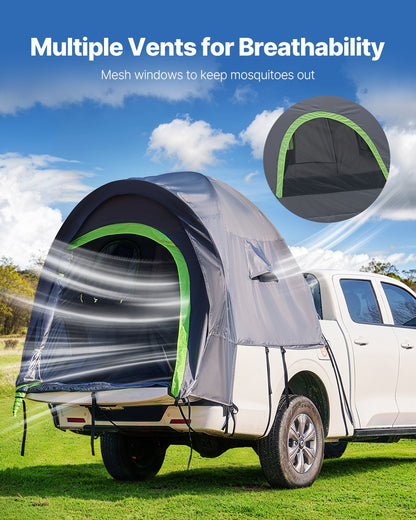 VEVOR Pickup Truck Tent, Fit 6.4-6.7 ft Truck Tents for Camping, Waterproof PU2000 2-3 Person Sleeping Truck Bed Tent with Double Layer Design Windows, Sturdy Truck Bed Camper Shell with Storage Bag - CZZPPTK6467FOZDKIV0 - view 8