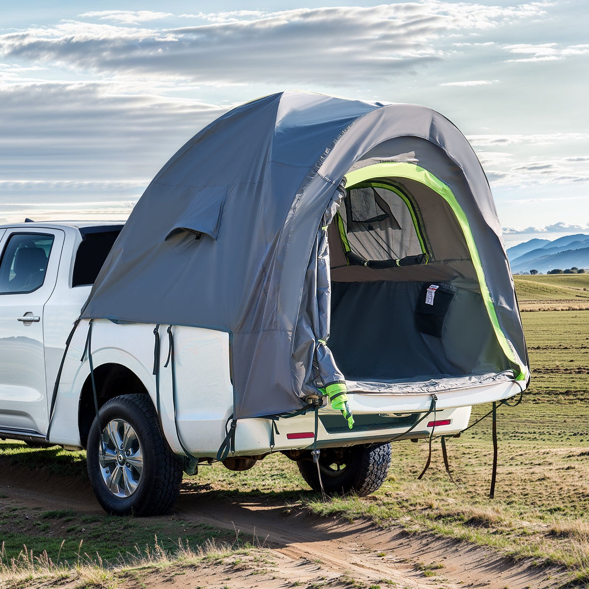 VEVOR Pickup Truck Tent, Fit 6.4-6.7 ft Truck Tents for Camping, Waterproof PU2000 2-3 Person Sleeping Truck Bed Tent with Double Layer Design Windows, Sturdy Truck Bed Camper Shell with Storage Bag - CZZPPTK6467FOZDKIV0 - view 9
