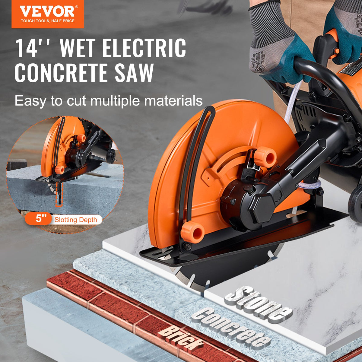 VEVOR Concrete Saws - Select Your Configuration - D3200W14IN5INYGWJV1 - view 2