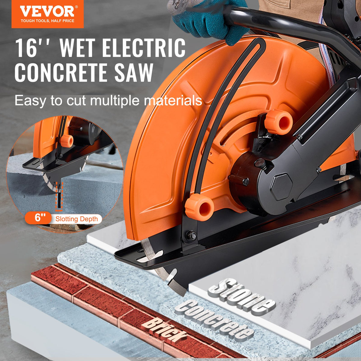 VEVOR Concrete Saws - Select Your Configuration - D3200W16IN6INQIFQV1 - view 2