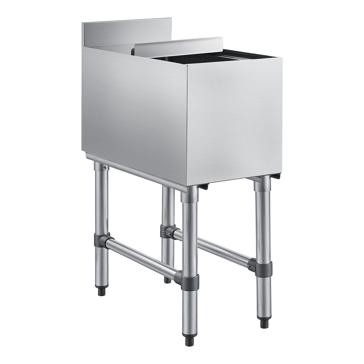 VEVOR Commercial Ice Bin, 39.6 Qt Max Capacity, 12 x 24 x 33 Inch Stainless Steel Ice Chest with Sliding Lid, 24H Long-Lasting Insulation, Cooler Cart Cocktail Unit for Bar Restaurant Pub, NSF - DBCBX33INCH2UQKVX001V0 - view 10
