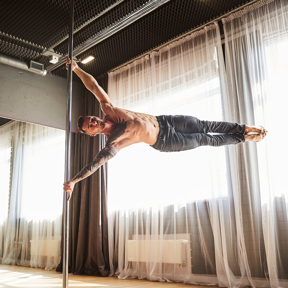 VEVOR Professional Dancing Pole, Spinning Static Dancing Pole Kit, Portable Removable Pole, 45mm Heavy-Duty Stainless Steel Pole, Height Adjustable Fitness Pole, for Exercise Home Club Gym, Silver - DBDJZXYS8810VZHHKV0 - view 9