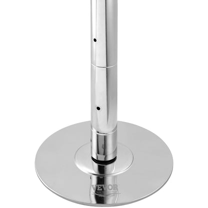 VEVOR Professional Dancing Pole, Spinning Static Dancing Pole Kit, Portable Removable Pole, 45mm Heavy-Duty Stainless Steel Pole, Height Adjustable Fitness Pole, for Exercise Home Club Gym, Silver - DBDJZXYS8810VZHHKV0 - view 10
