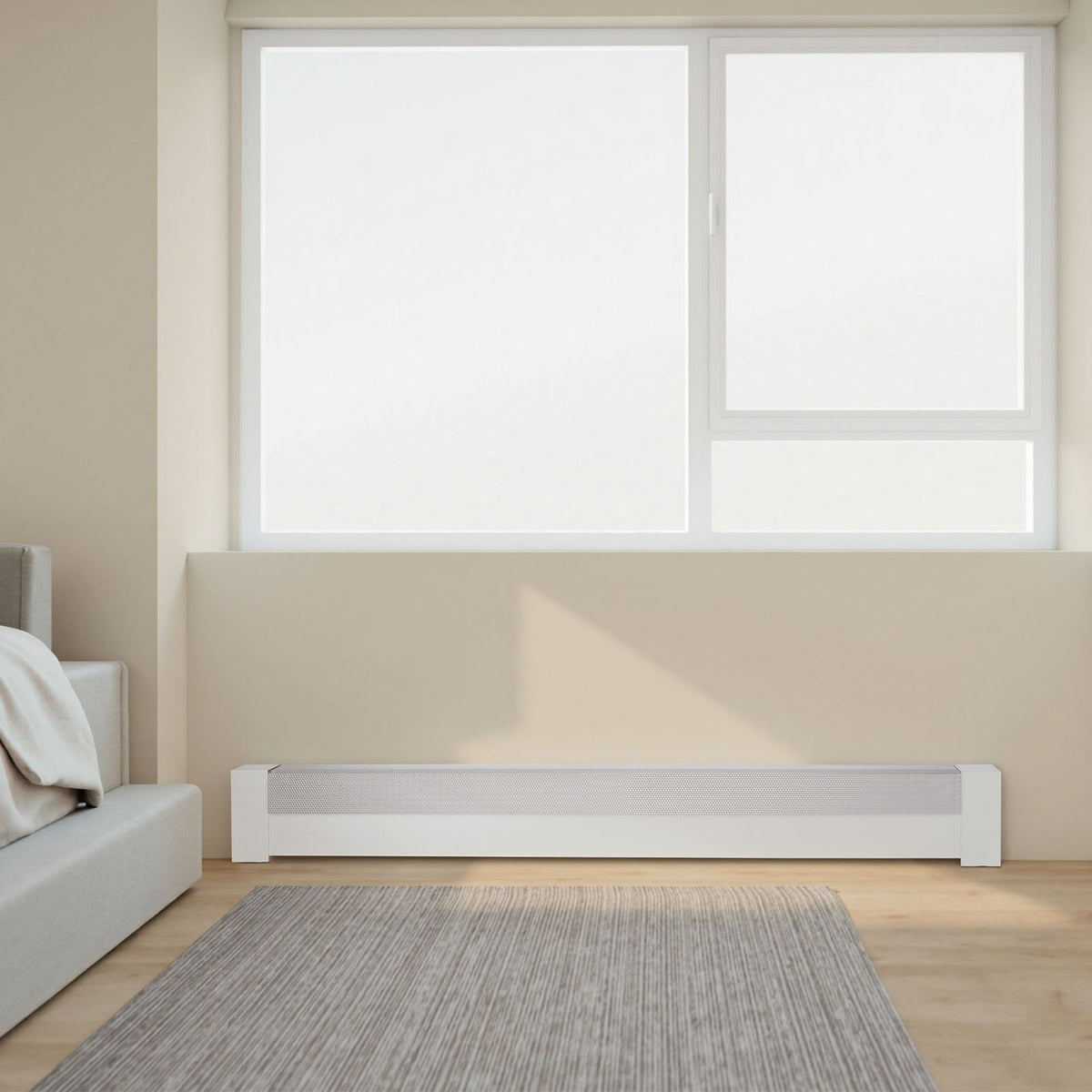 VEVOR Baseboard Heater Covers, Basic Series 5 ft Standard Electric Heating Unit Front Cover for Home Improvement, Heavy-duty Steel, Easy Installation for Bedroom Replacing Old Cover, White - DBJRQGTHJBAS5QVLW001V0 - view 9