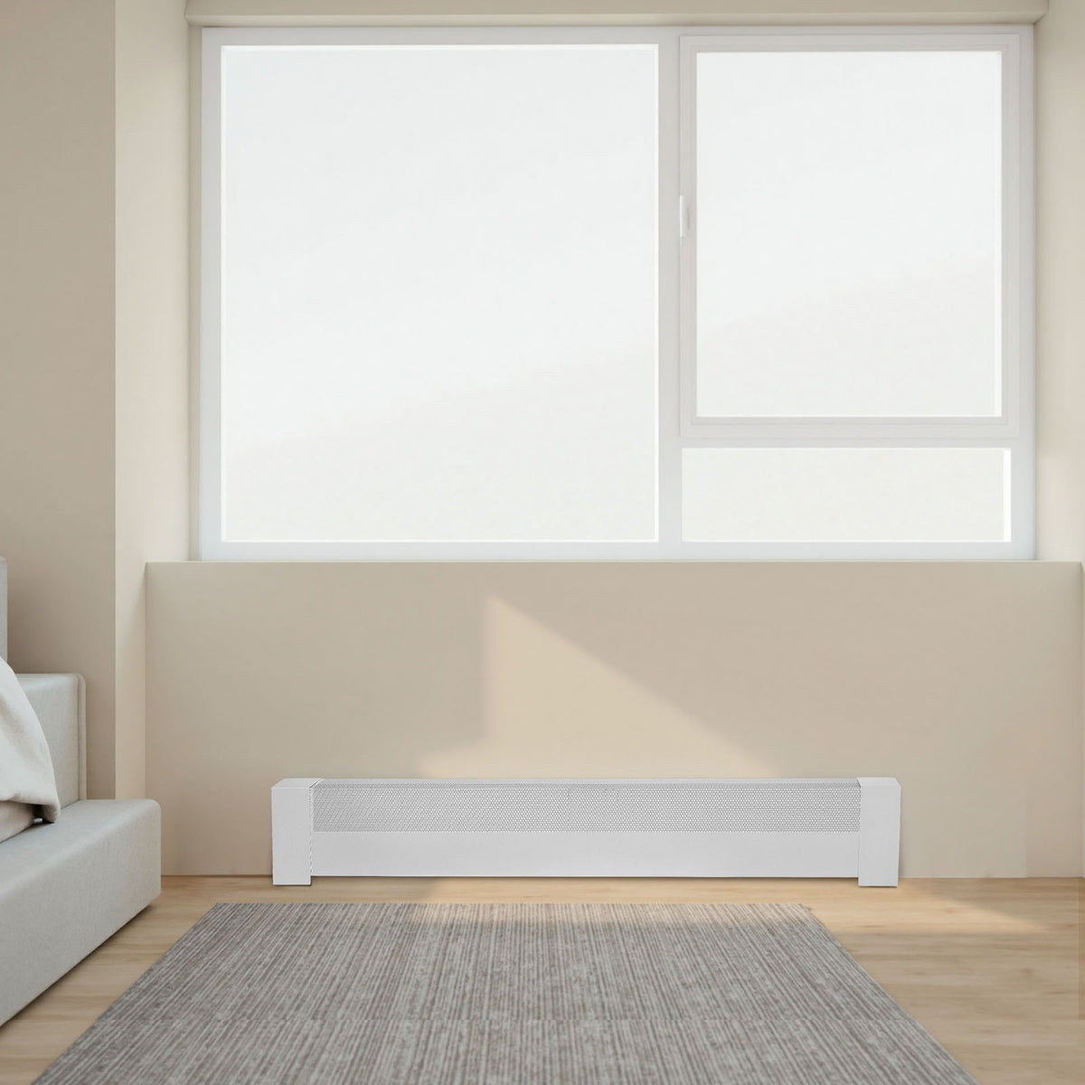 VEVOR Baseboard Heater Covers, Basic Series 4 ft Standard Electric Heating Unit Front Cover for Home Improvement, Heavy-duty Steel, Easy Installation for Bedroom Replacing Old Cover, White - DBJRQGTHJBAS9ZWO4001V0 - view 9