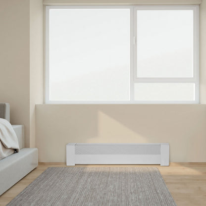 VEVOR Baseboard Heater Covers, Basic Series 3 ft Standard Electric Heating Unit Front Cover for Home Improvement, Heavy-duty Steel, Easy Installation for Bedroom Replacing Old Cover, White - DBJRQGTHJBASCF4NR001V0 - view 9