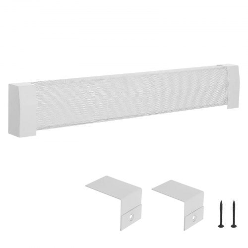 VEVOR Baseboard Heater Covers, Premium Series 4 ft Standard Electric Heating Unit Front Cover for Home Improvement, Heavy-duty Steel, Easy Installation for Bedroom Replacing Old Cover, White - DBJRQGTHJPRE86YO0001V0 - view 2