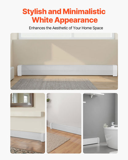 VEVOR Baseboard Heater Covers, Premium Series 6 ft Standard Electric Heating Unit Front Cover for Home Improvement, Heavy-duty Steel, Easy Installation for Bedroom Replacing Old Cover, White - DBJRQGTHJPREWY9CQ001V0 - view 7