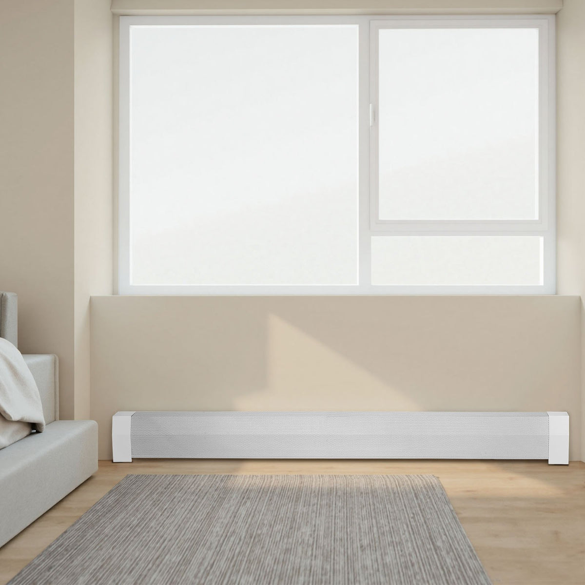 VEVOR Baseboard Heater Covers, Premium Series 6 ft Standard Electric Heating Unit Front Cover for Home Improvement, Heavy-duty Steel, Easy Installation for Bedroom Replacing Old Cover, White - DBJRQGTHJPREWY9CQ001V0 - view 9