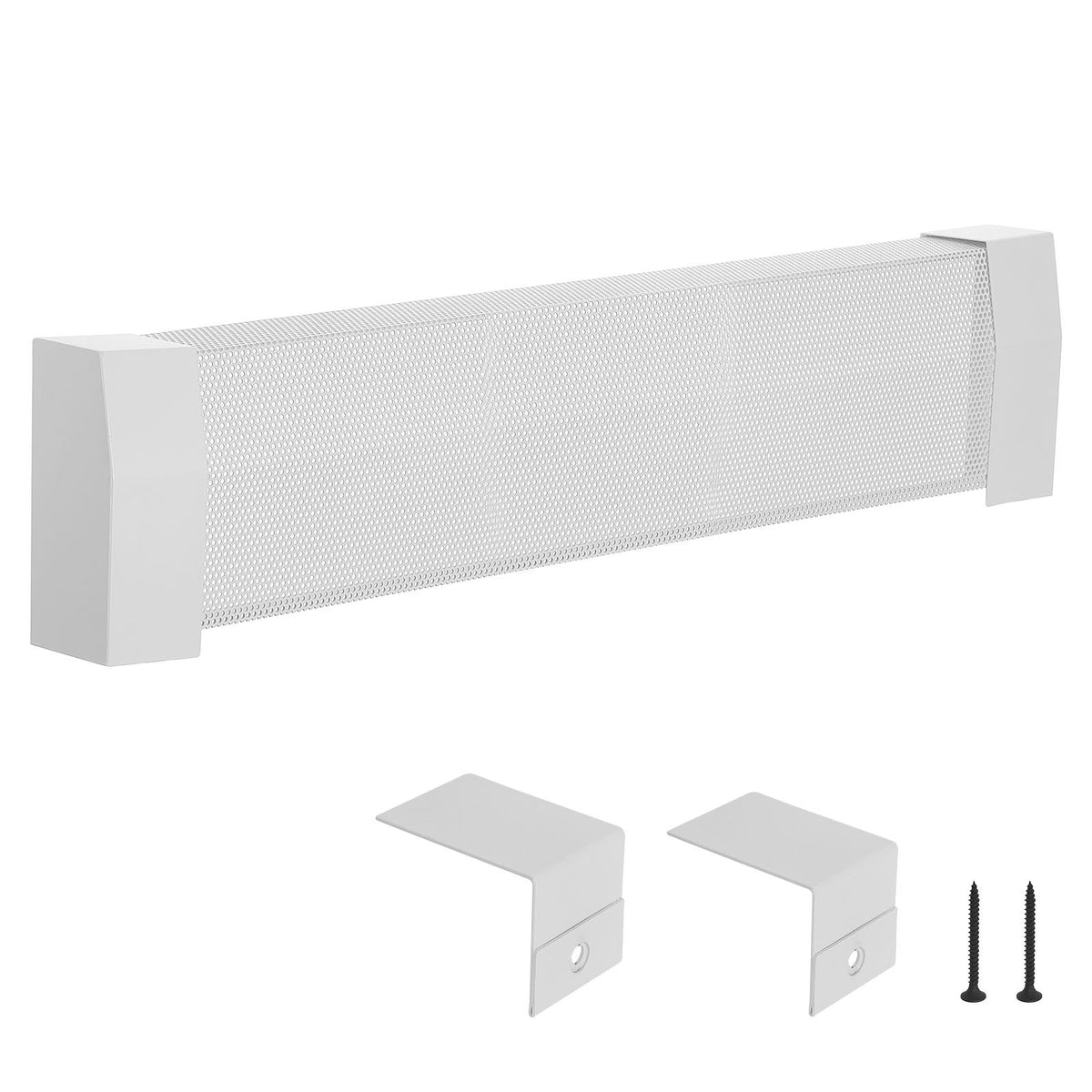 VEVOR Baseboard Heater Covers, Premium Series 3 ft Standard Electric Heating Unit Front Cover for Home Improvement, Heavy-duty Steel, Easy Installation for Bedroom Replacing Old Cover, White - DBJRQGTHJPREZ3PSI001V0 - view 1