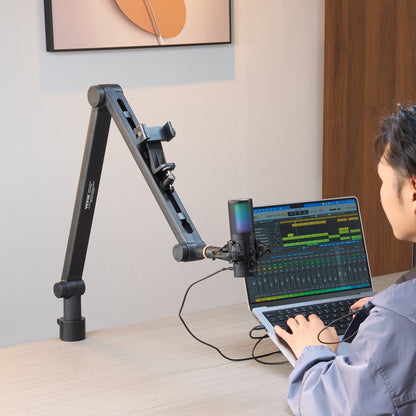VEVOR Microphone Boom Arm with Desk Mount, 360° Rotatable, Adjustable Mic Stand with 3/8" to 5/8" Adapter Port, for Recording Blue Yeti Hyperx Quadcast Blue Snowball Shure SM7B Audio Technica - DBMKFZJ2KGBDTOC7DV0 - view 9