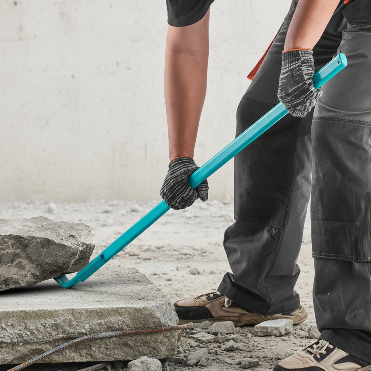 VEVOR Prylever Bar, 2000 lbs Weight Capacity, 52.5 Inch Heavy Duty Carbon Steel Handle Pry Lever Bar, 56 Inch Long Crowbar for Concrete, Demolition, Crowbaring, Ideal for Construction & Industrial Use - DBQGWCC56INCC9KHQ001V0 - view 9
